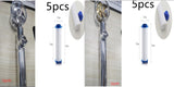 New Turbo Propeller Shower Head Water Saving High Preassure Flow 360 Degrees With Fan Extension Showerhead Rainfall With Holder